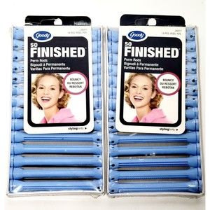 Goody Professional Perm Rods LOT 3 Packs Blue Medium Curlers # 24317 New!